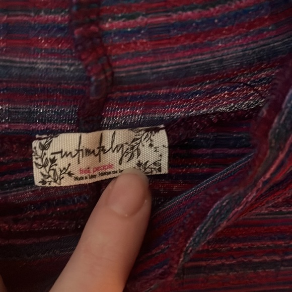 Free People Intimately Fitted Purple Multi-Color Mock Neck Longsleeve - Picture 5 of 5